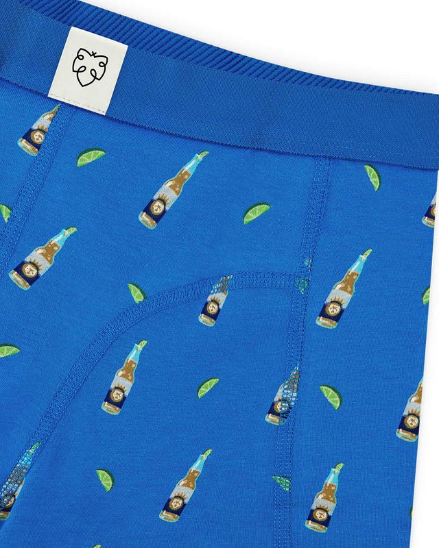 A-dam Underwear Boxer Brief MUBB0211 Blue Beers detail waistband