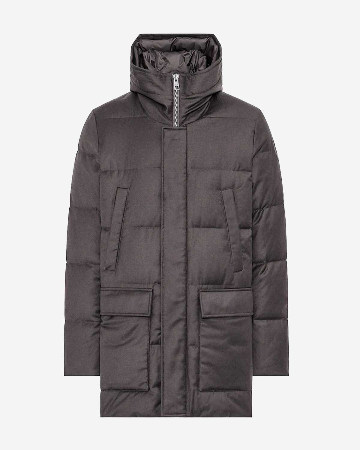 Duno Donbart 204 parka in beige bruin, voorkant
