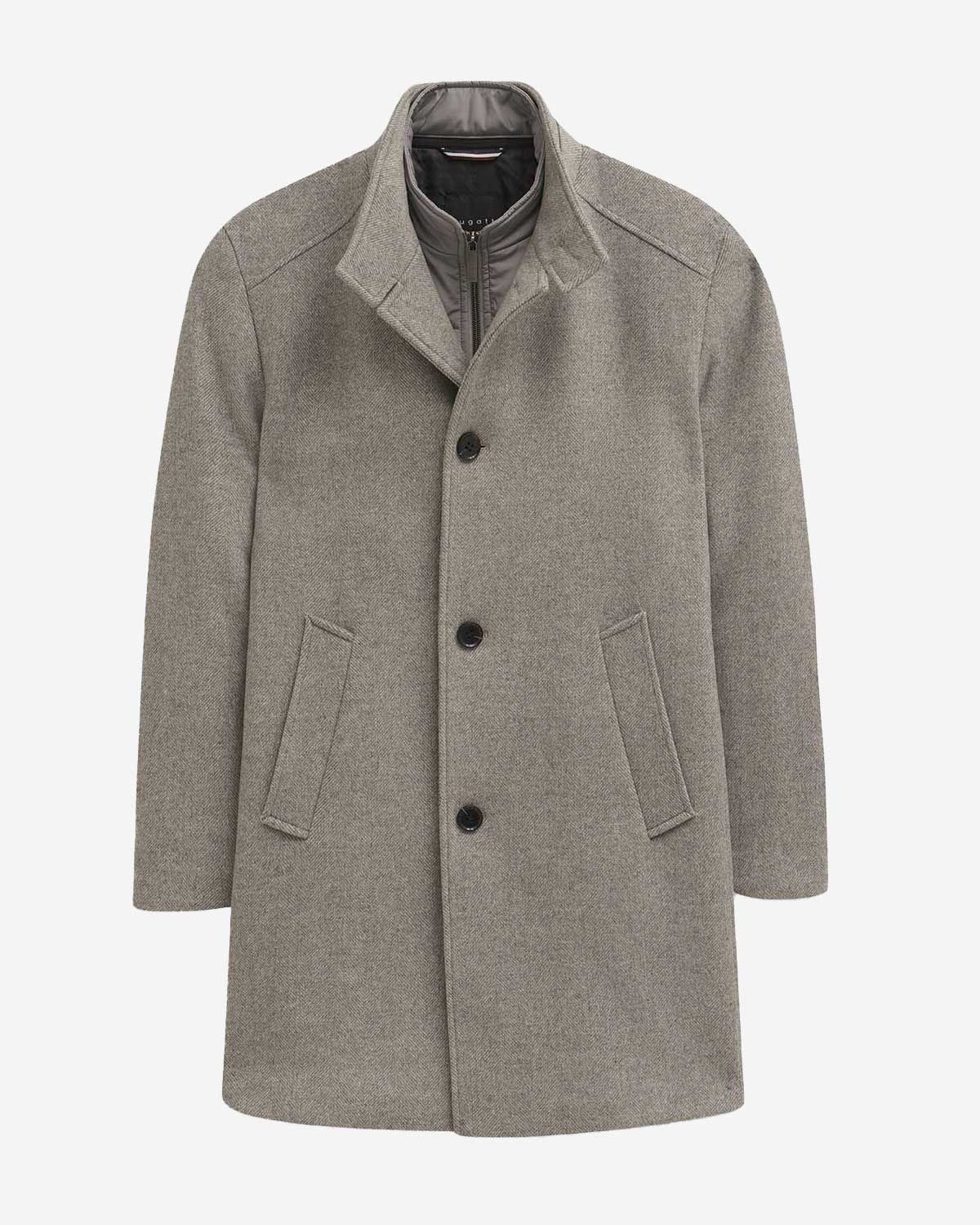 Bugatti jas 821428-84205-220 in grijs met afneembare inzet en rits – voorkant