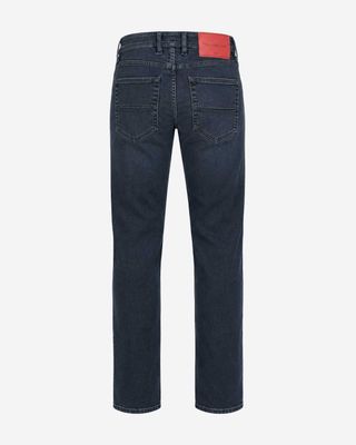 Achteraanzicht Tramarossa Michelangelo 1221/PE25 donkerblauwe jeans met rood achterlabel