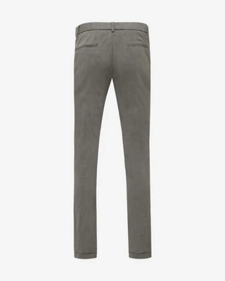 Achterzijde van Genti B-Dynamic pantalon in taupe uitgevoerd in Marzotto wol