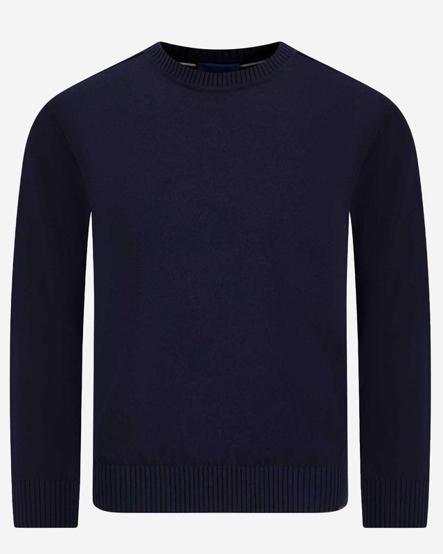 Paul &amp; Shark ronde hals trui 26411533-013 navy blauw regular fit katoen