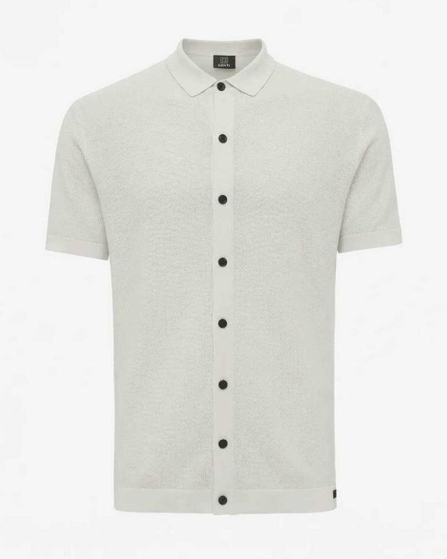 Genti Polo K4127-1260-039 off white voorkant