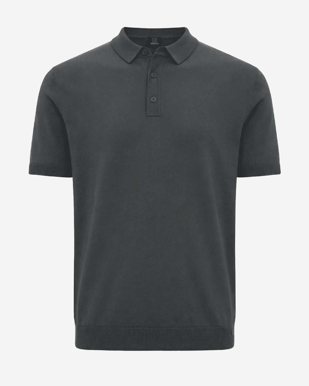 Genti polo K4122-1260-242-122 donkergrijs voorkant
