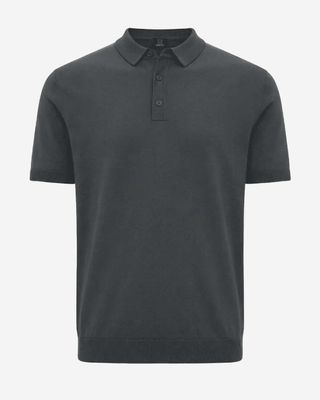 Genti polo K4122-1260-242-122 donkergrijs voorkant
