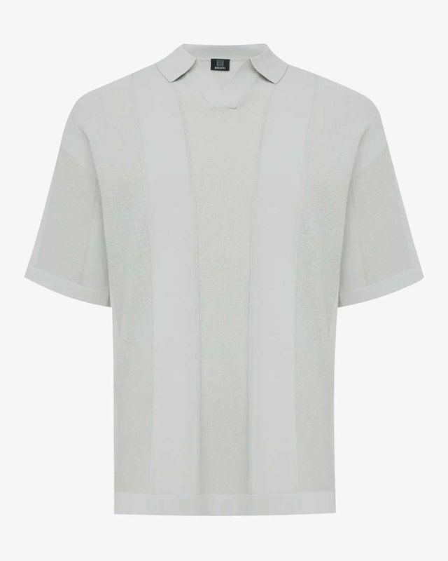 Genti Polo K4129-1260-178 in lichtgroen voorkant