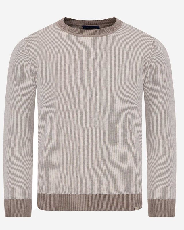 Paul & Shark katoen cashmere trui beige herenmode Van den Broek Haarlem