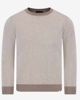 Paul &amp; Shark katoen cashmere trui beige herenmode Van den Broek Haarlem