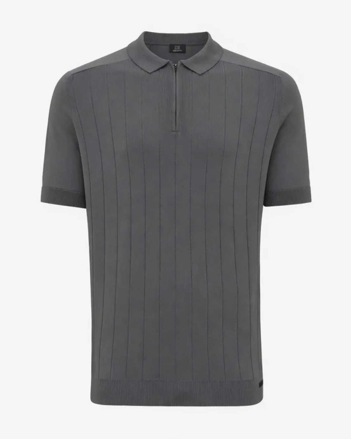 Genti Polo K4124-1260-122 donkergrijs voorkant