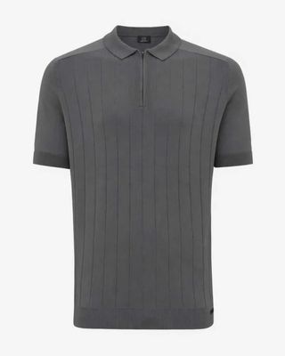 Genti Polo K4124-1260-122 donkergrijs voorkant