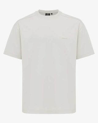 Genti Relaxed Fit T-shirt licht beige voorkant