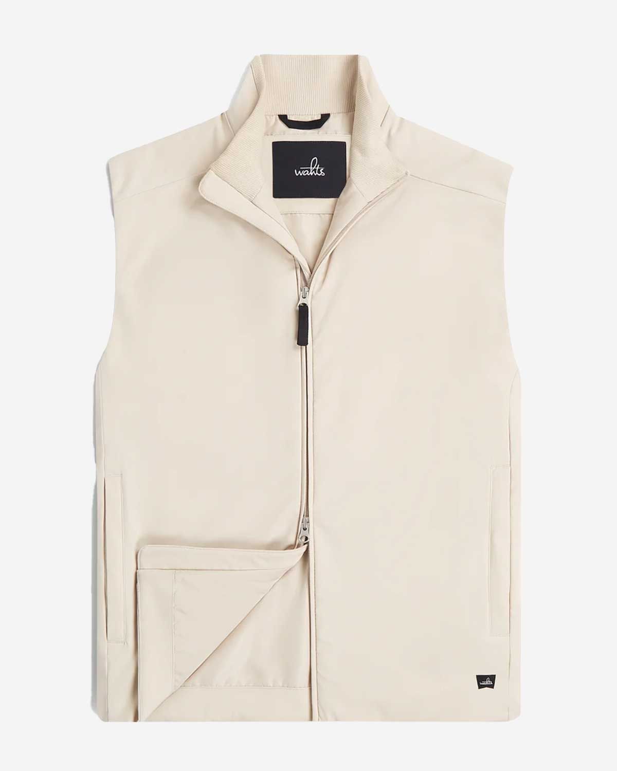 WAHTS Kendrick tech stretch vest beige 507 waterafstotend heren