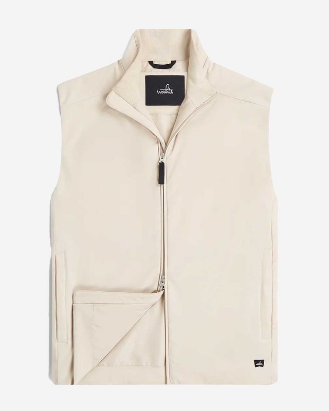 WAHTS Kendrick tech stretch vest beige 507 waterafstotend heren