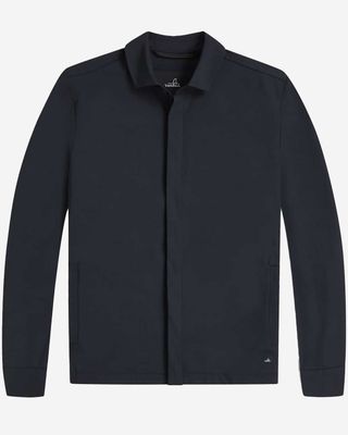 WAHTS Morrison overshirt donkerblauw summer wool stretch heren
