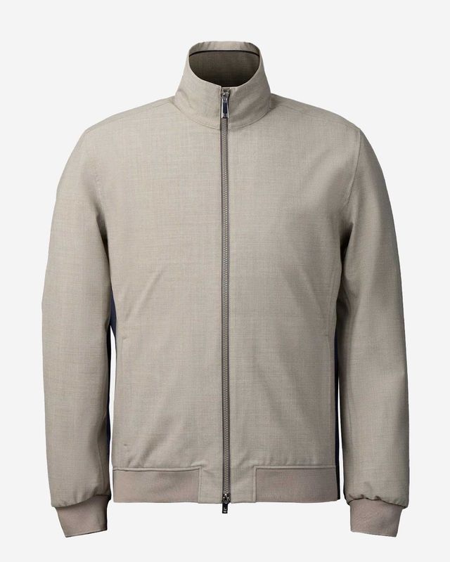 UBR Bullet Savile jacket 7123-272 in beige sand, technisch jack met luxe wol uitstraling