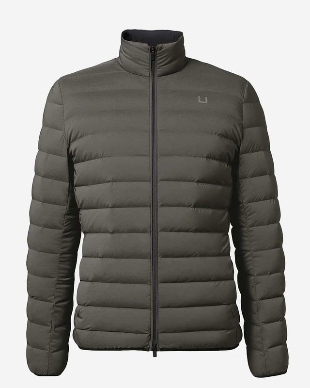 UBR Sonic jacket 7103-794 in thyme, lichtgewicht donsjack met stretch en opstaande kraag