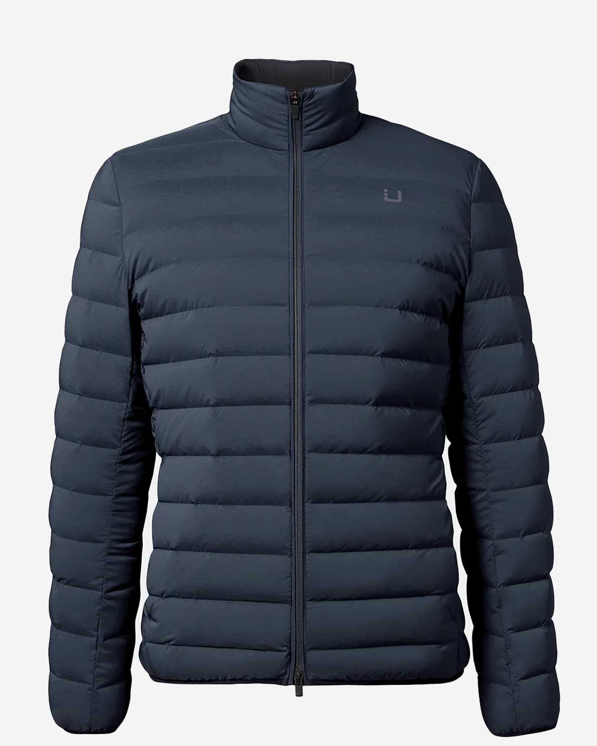 UBR Sonic jacket 7103-590 in donkerblauw, lichtgewicht donsjack met stretch en opstaande kraag