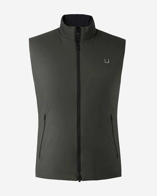 UBR Raptor vest donker groen olive, lichtgewicht bodywarmer met Primaloft en waterafstotende stretchstof