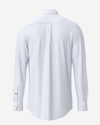 Fynch Hatton overhemd lange mouw new breeze ruit achterkant casual fit katoen