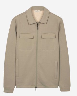 Thomas Maine cardigan 6122TM015 kleur 75 groen sweat vest bij Van den Broek Herenmode Haarlem