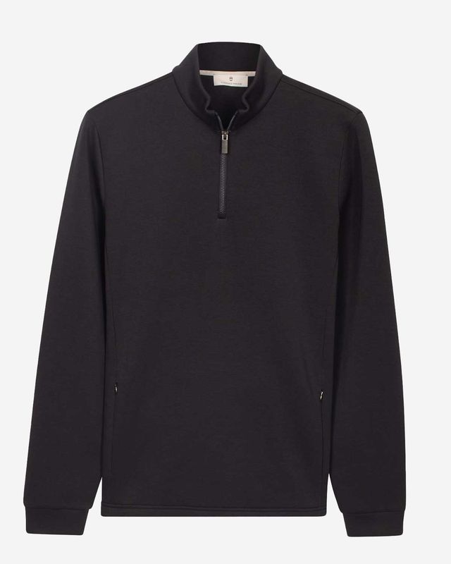 Thomas Maine sweatshirt 6131TM011 kleur 60 navy half zip bij Van den Broek Herenmode Haarlem