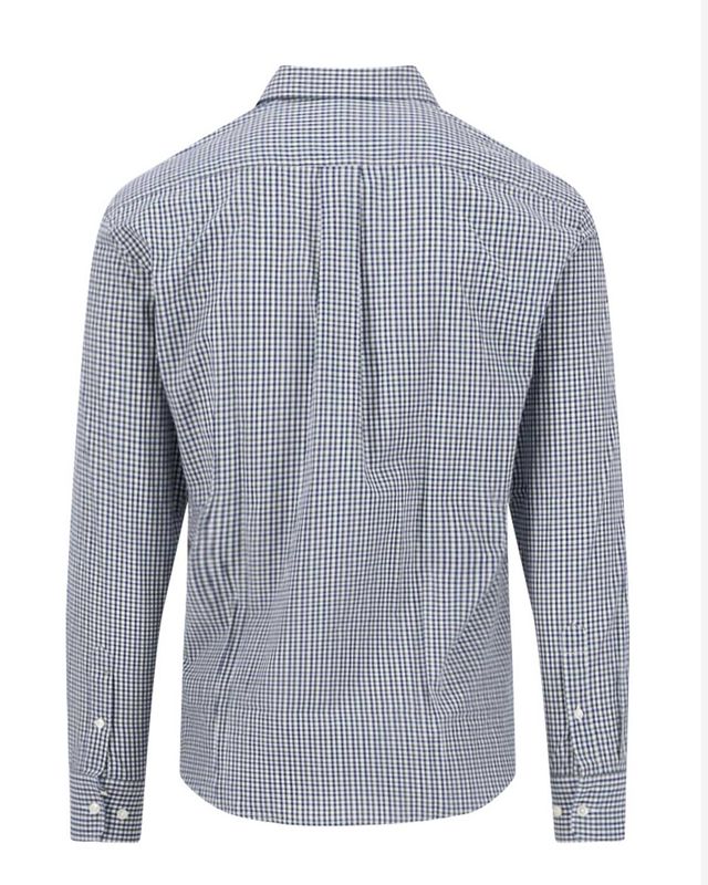Fynch Hatton overhemd lange mouw magnolia ruit achterkant casual fit katoen