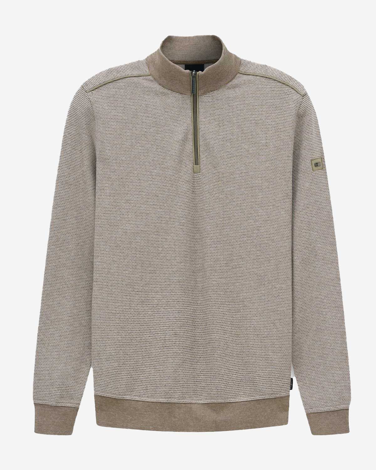 Bugatti Pullover zip Licht Beige 8550-15141E