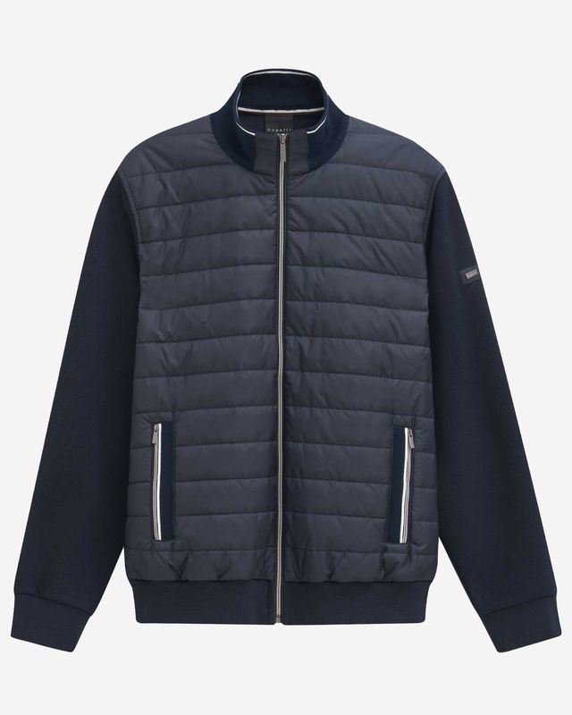 Bugatti jack vest rits gewatteerd donkerblauw 8750-95121-390 katoen polyester heren Haarlem