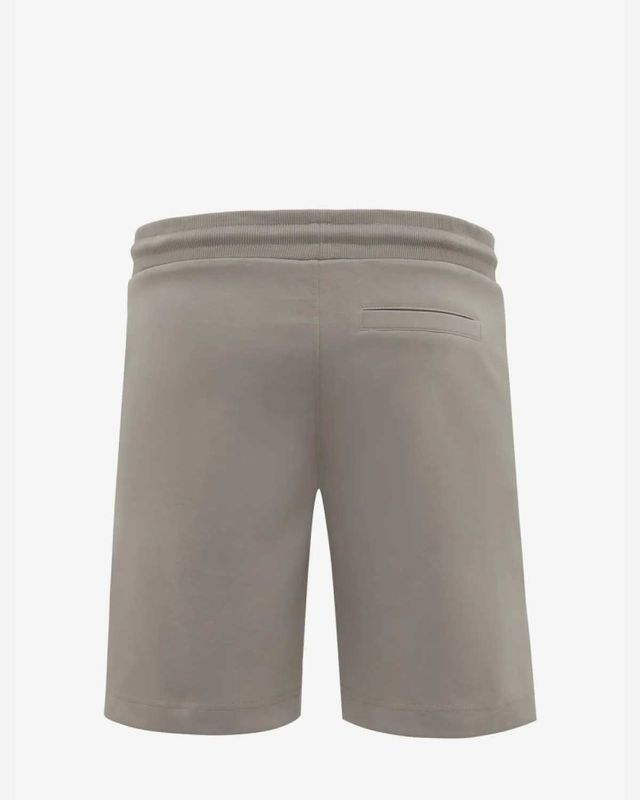 Achterkant van de Genti Tech Sweatshort donker beige