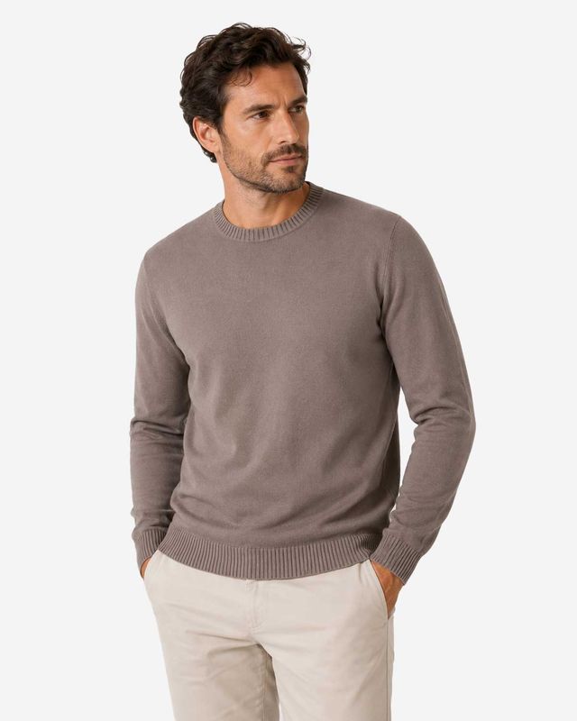 Paul &amp; Shark pullover 26411533-323 bruin van 100% katoen met ronde hals