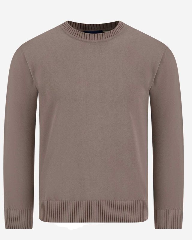 Paul &amp; Shark ronde hals trui 26411533-323 bruin regular fit katoen