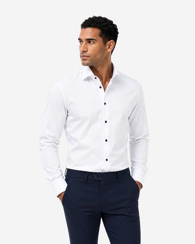 Olymp Dress Shirt Lange Mouw Wit 124614