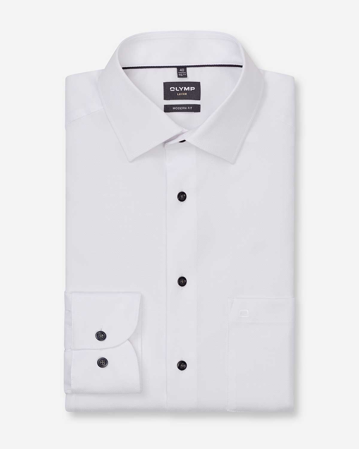 Olymp Dress Shirt Lange Mouw Wit 124614