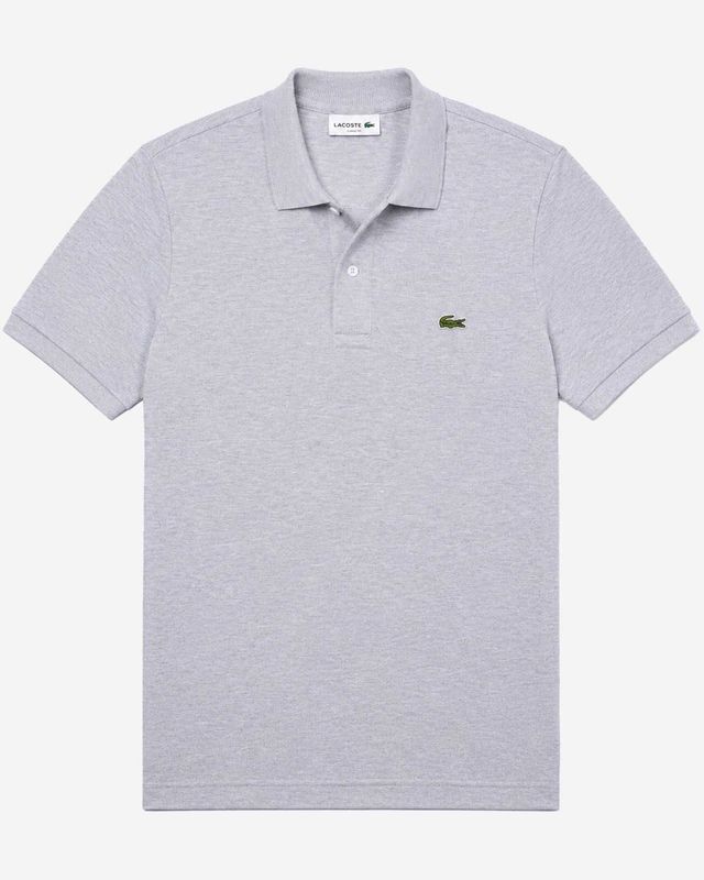 Lacoste polo PH4012-02M lichtgrijs herenpolo van 100% katoen voorkant