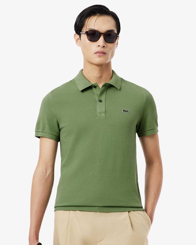 Lacoste polo PH4012-02M groen slim fit heren gedragen door model