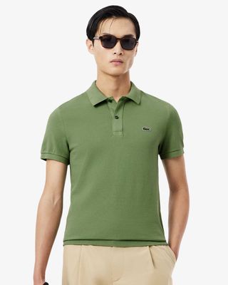 Lacoste polo PH4012-02M groen slim fit heren gedragen door model