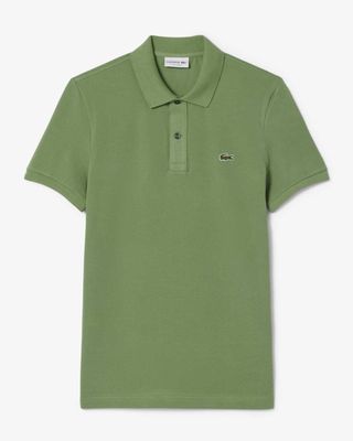 Lacoste polo PH4012-02M groen herenpolo van 100% katoen voorkant