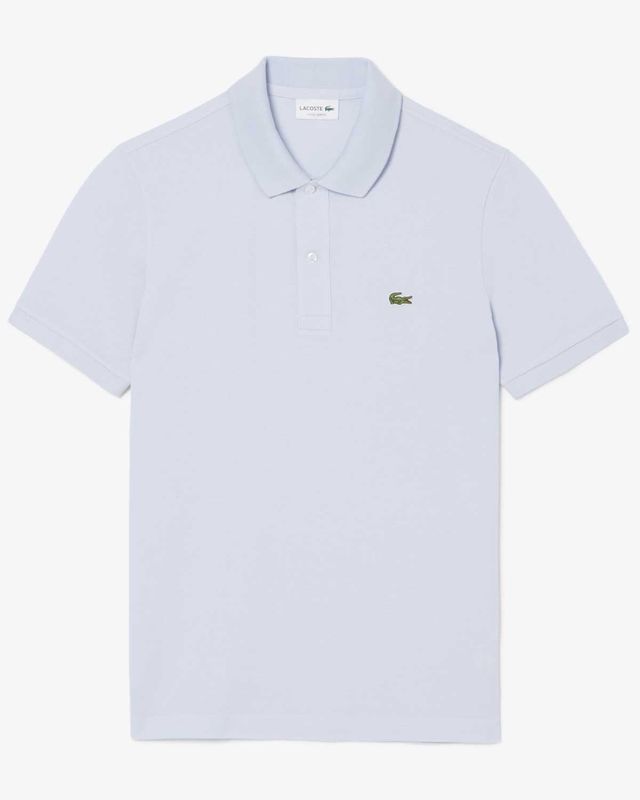 Lacoste polo PH4012-J2G lichtblauw herenpolo van 100% katoen voorkant