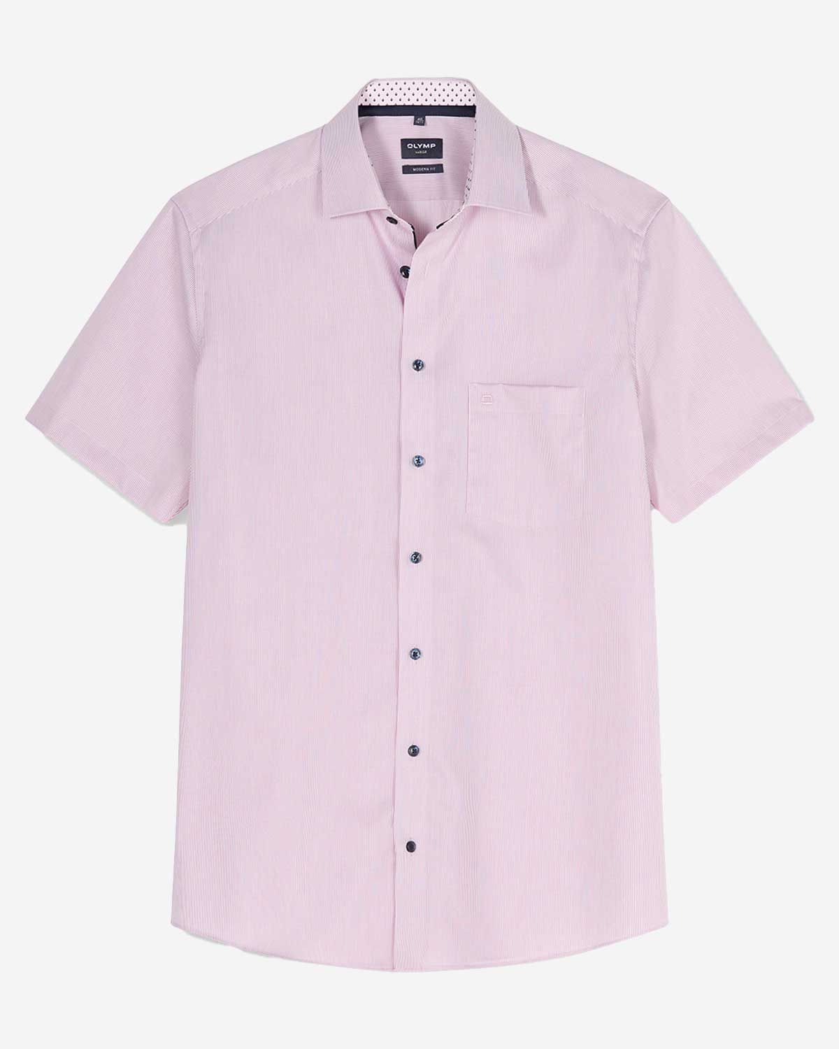 OLYMP Luxor overhemd 122812-93 mauve korte mouw modern fit katoen