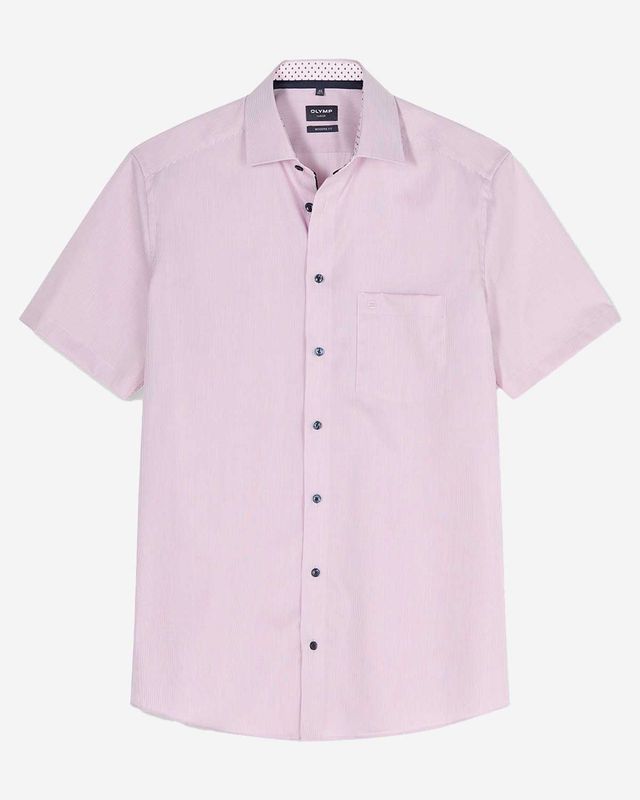 OLYMP Luxor overhemd 122812-93 mauve korte mouw modern fit katoen