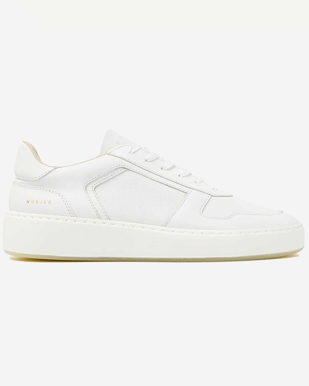 Witte Nubikk sneaker Jiro Luca heren zijkant met strak design