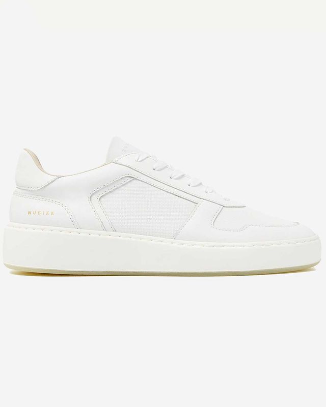 Witte Nubikk sneaker Jiro Luca heren zijkant met strak design