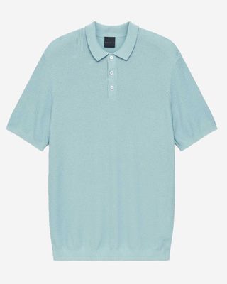 
Bugatti knit polo korte mouw structuur piqué turquoise 7100-15521E-420 katoen viscose heren Haarlem