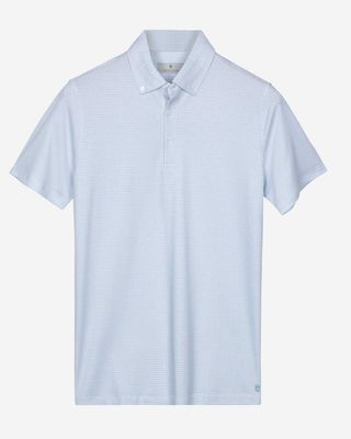 Thomas Maine polo korte mouw light blue 61522TM078-61 fijne print katoen heren Haarlem 
