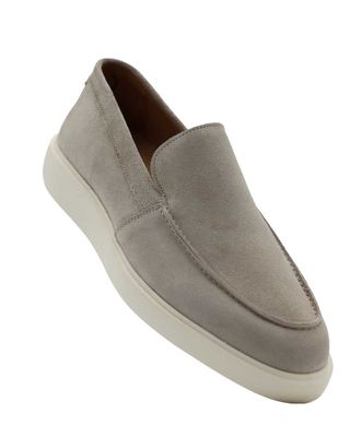 Melik Lino instapper in beige suede met comfortabele cupzool