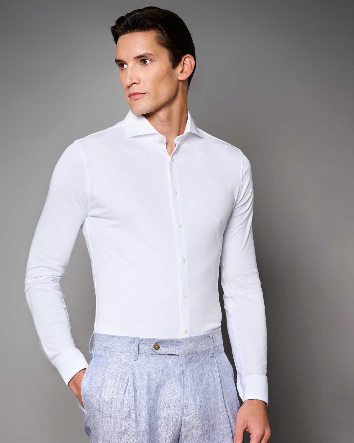 Desoto Luxury Dress Shirt Lange Mouw Wit 10008-30