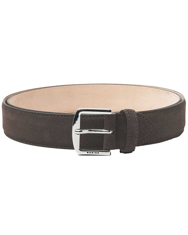 NUBIKK James Belt 21082500-18S donkergrijze suède riem voor heren