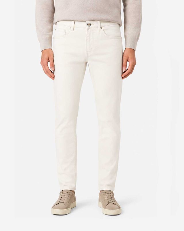 Tramarossa Michelangelo jeans E275 pastel cream slim fit met stretch katoen