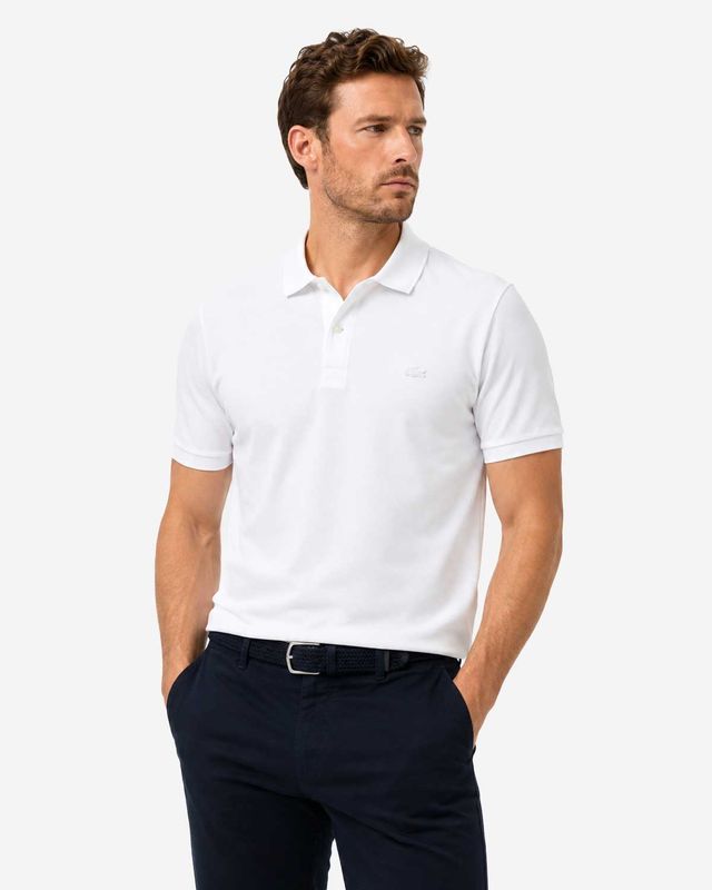 Lacoste PH5522-001 witte Paris polo in regular fit van stretch piqué katoen