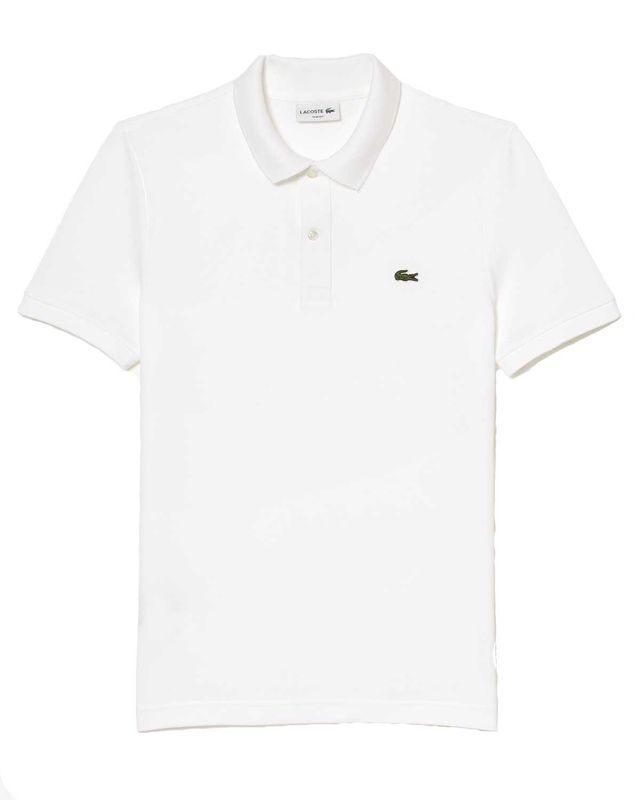Lacoste PH4012-001 witte slim fit polo van piqué katoen voor heren